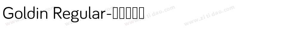 Goldin Regular字体转换